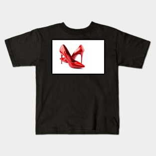 red woman shoes fashion Kids T-Shirt